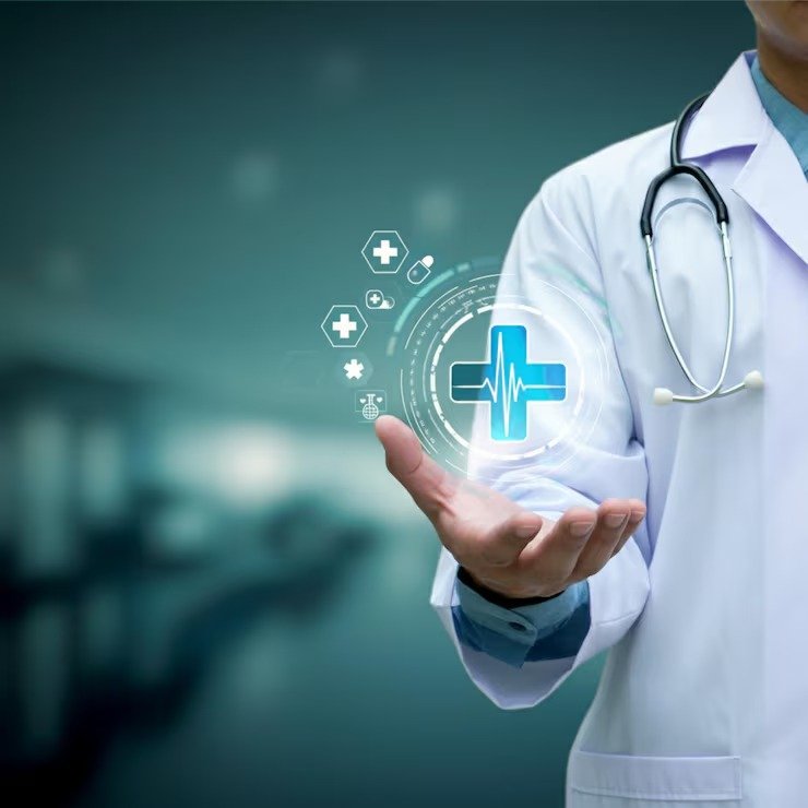 Close up of medical equipment showing health and technology